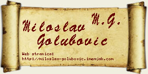 Miloslav Golubović vizit kartica